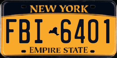 NY license plate FBI6401