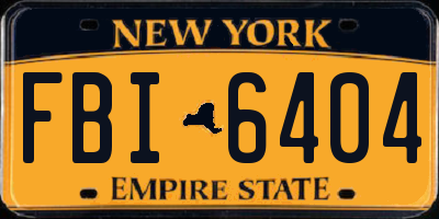 NY license plate FBI6404