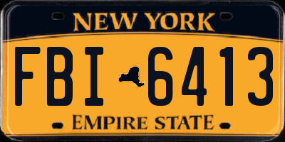 NY license plate FBI6413