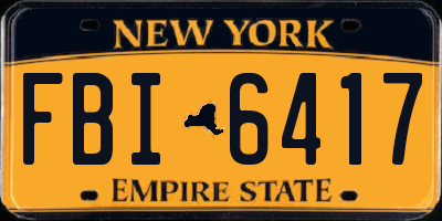 NY license plate FBI6417