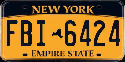 NY license plate FBI6424