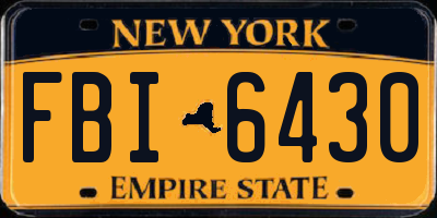 NY license plate FBI6430