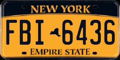 NY license plate FBI6436