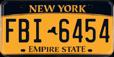 NY license plate FBI6454