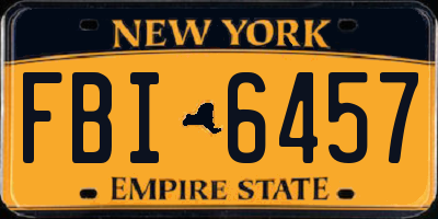 NY license plate FBI6457