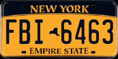 NY license plate FBI6463