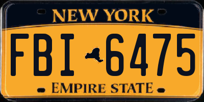 NY license plate FBI6475