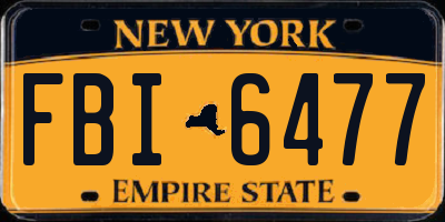 NY license plate FBI6477