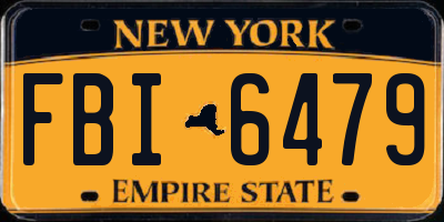 NY license plate FBI6479