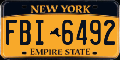 NY license plate FBI6492