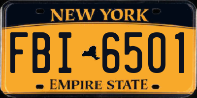 NY license plate FBI6501