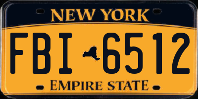 NY license plate FBI6512