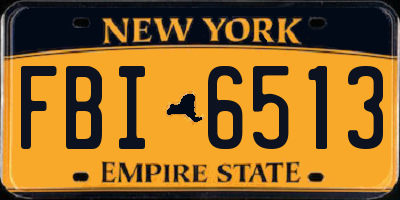 NY license plate FBI6513