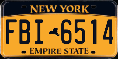 NY license plate FBI6514