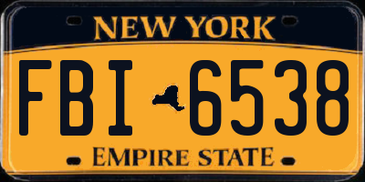 NY license plate FBI6538
