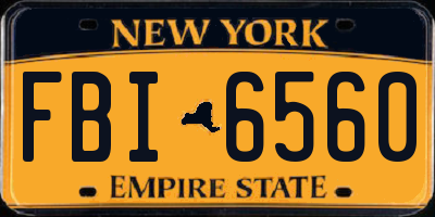 NY license plate FBI6560