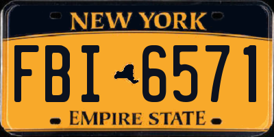 NY license plate FBI6571
