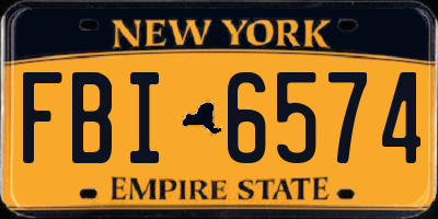 NY license plate FBI6574