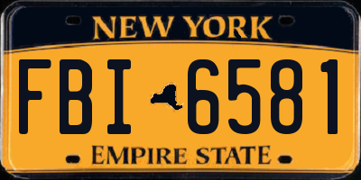 NY license plate FBI6581