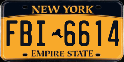 NY license plate FBI6614