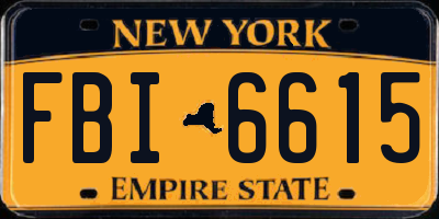 NY license plate FBI6615