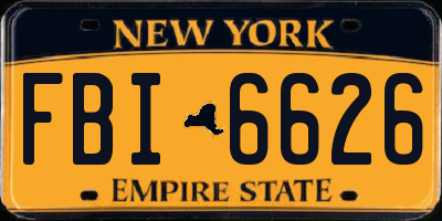 NY license plate FBI6626