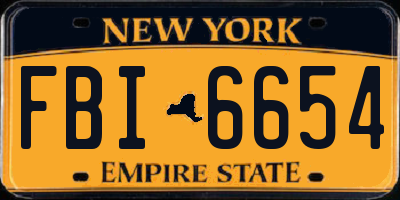 NY license plate FBI6654