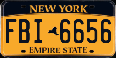 NY license plate FBI6656