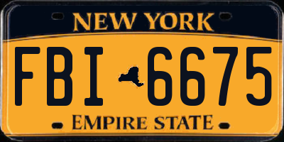 NY license plate FBI6675