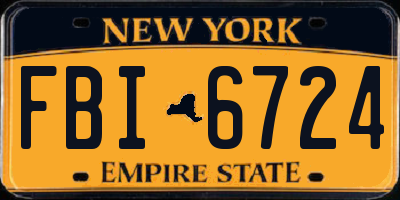 NY license plate FBI6724