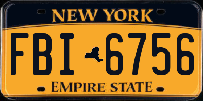 NY license plate FBI6756