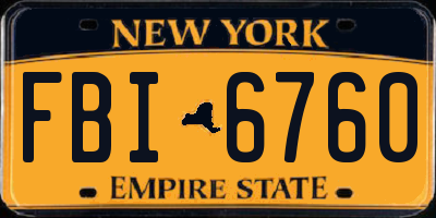 NY license plate FBI6760