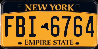 NY license plate FBI6764