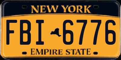 NY license plate FBI6776