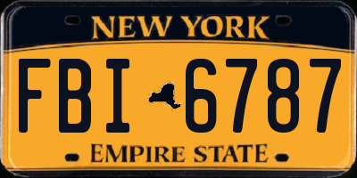 NY license plate FBI6787