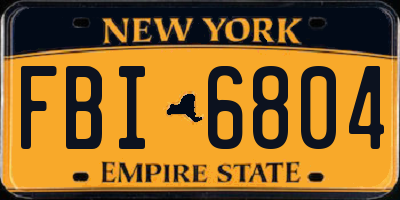 NY license plate FBI6804