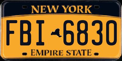 NY license plate FBI6830