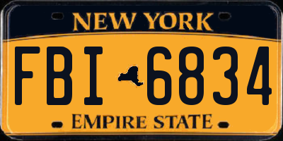 NY license plate FBI6834