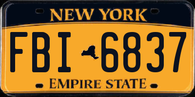 NY license plate FBI6837