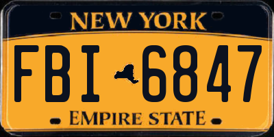 NY license plate FBI6847