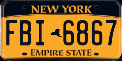 NY license plate FBI6867
