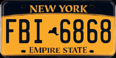 NY license plate FBI6868