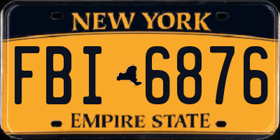 NY license plate FBI6876