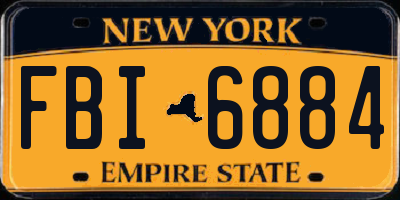 NY license plate FBI6884