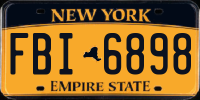 NY license plate FBI6898
