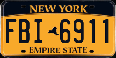 NY license plate FBI6911