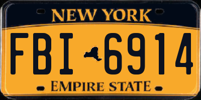 NY license plate FBI6914