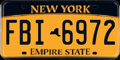 NY license plate FBI6972