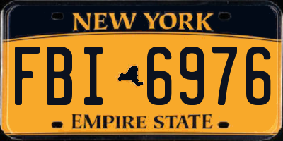 NY license plate FBI6976