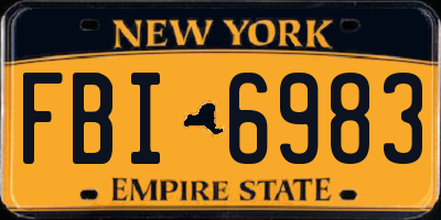 NY license plate FBI6983